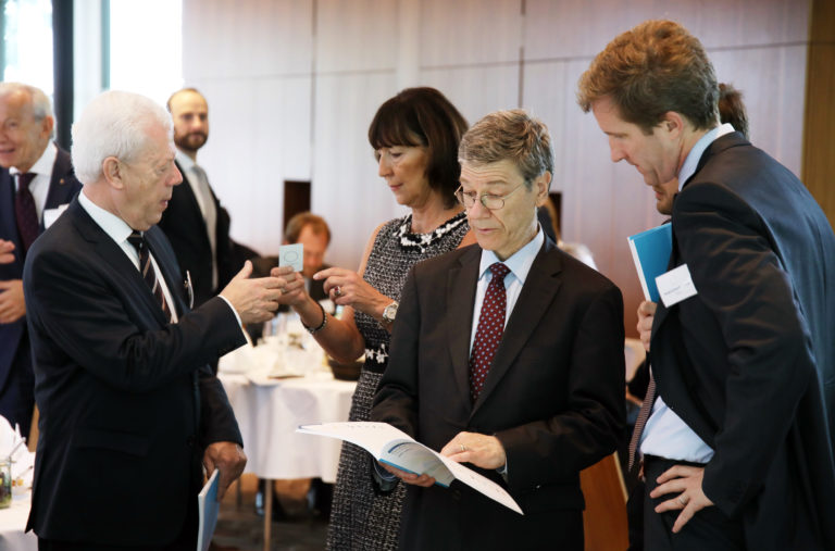 Udo van Kampen, Dr. Ingrid Hamm, Prof. Jeffrey Sachs, Dr. Guido Schmidt-Traub