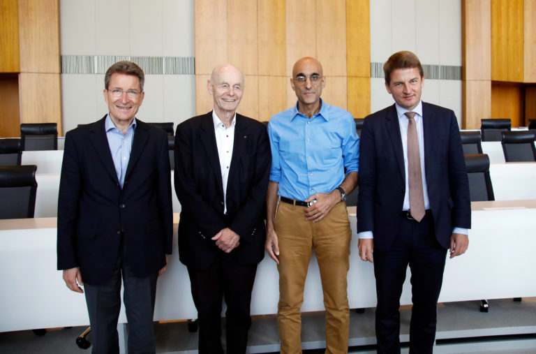 Prof. Wolfgang Huber, Prof. Detlev Ganten, Dr. Tom Catena, Prof. Jörg Rocholl