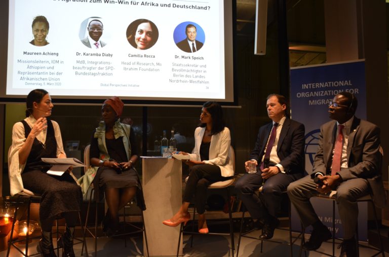 Camilla Rocca, Maureen Achieng, Sumi Somaskanda, Dr. Mark Speich, Dr. Karamba Diaby